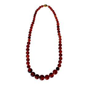 Baltic Amber Graduated Round Bead 28” Necklace